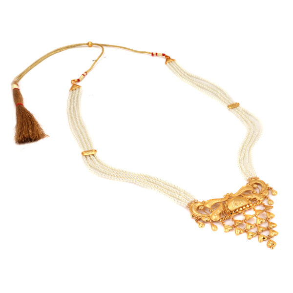 White Beads Long Necklace - Image 2