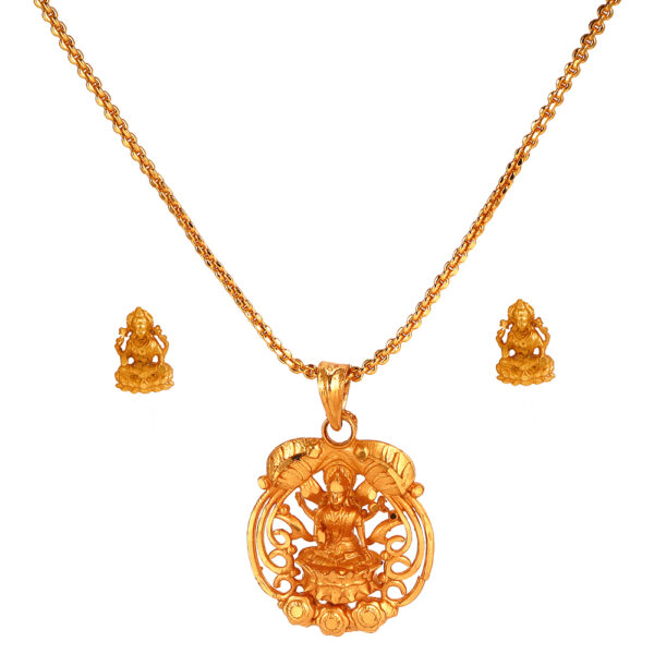 Ma Laxmi Pendant Set With 18