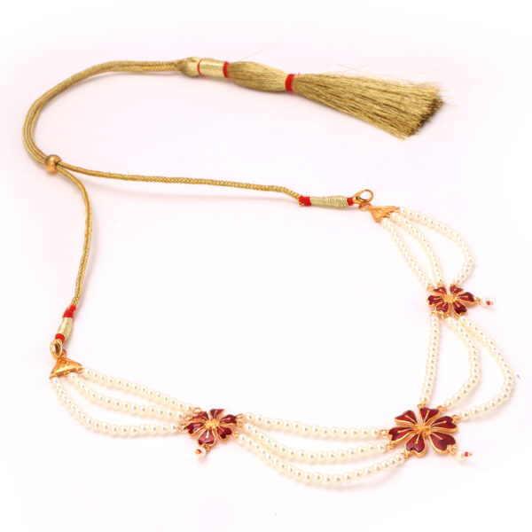 White Beads Minakari Necklace - Image 2