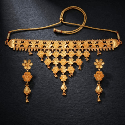 Gold plated bridal choker (MJC006)