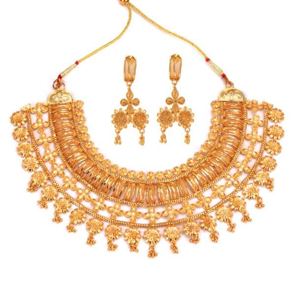 Gold plated bridal necklace