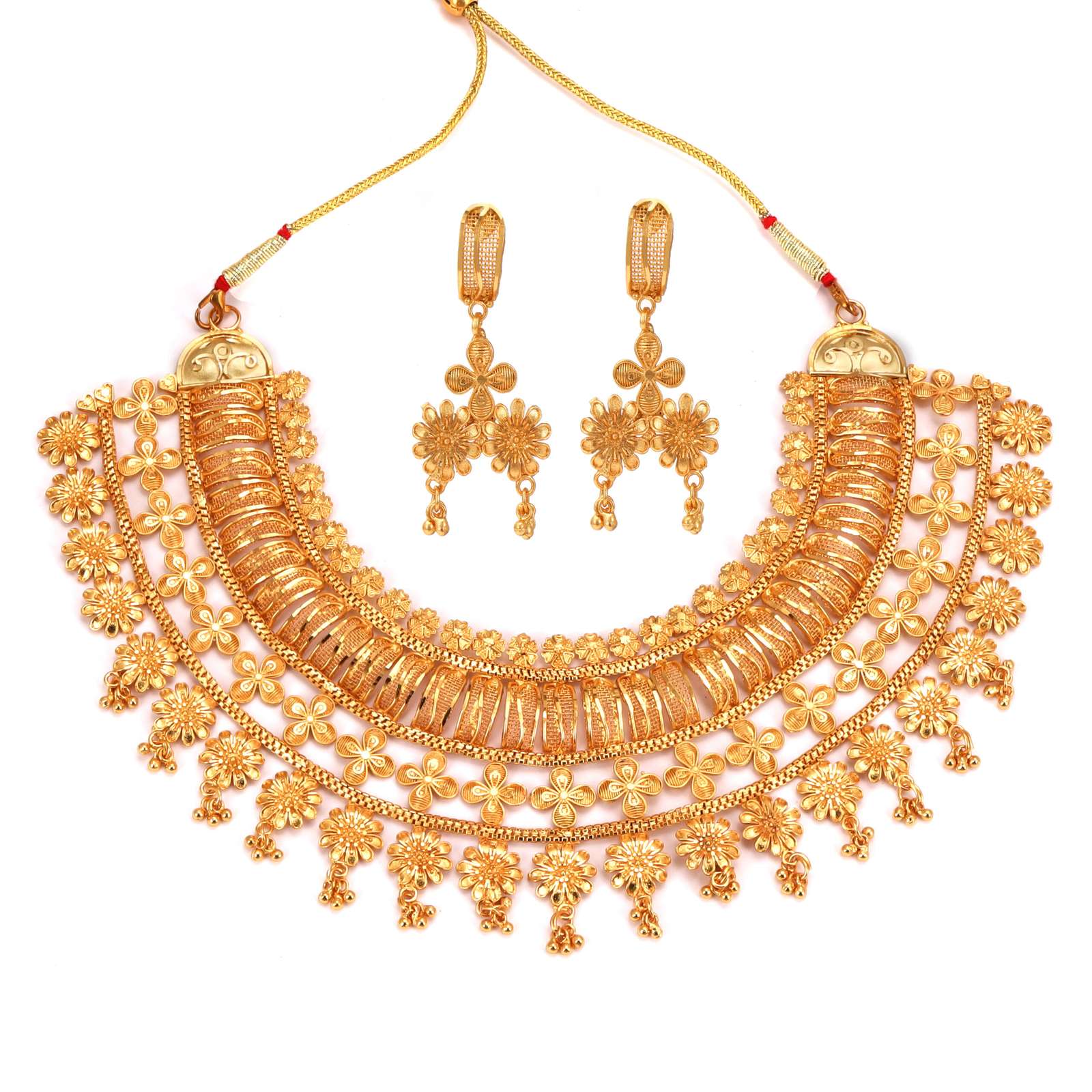 Gold plated bridal necklace