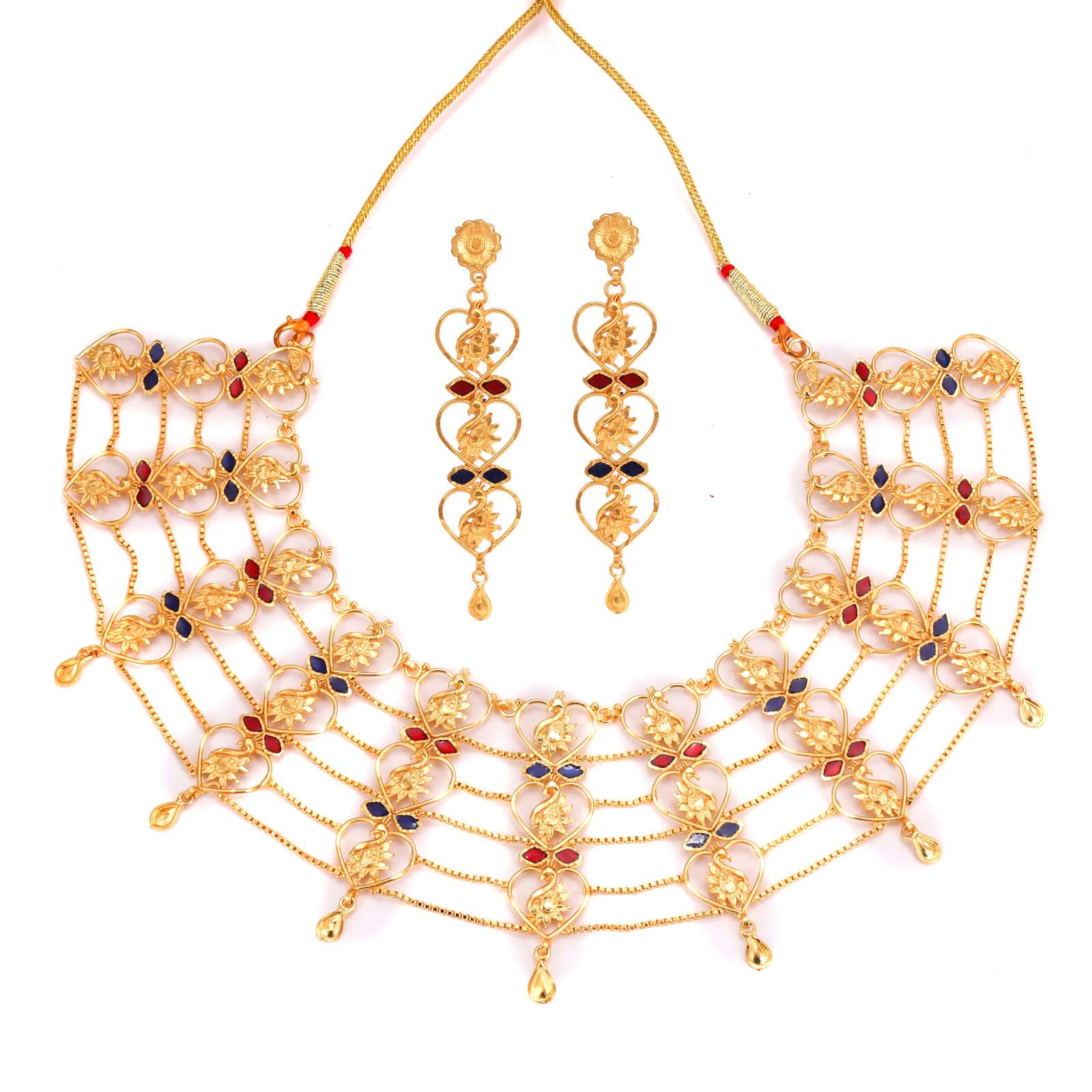 Gold plated bridal necklace