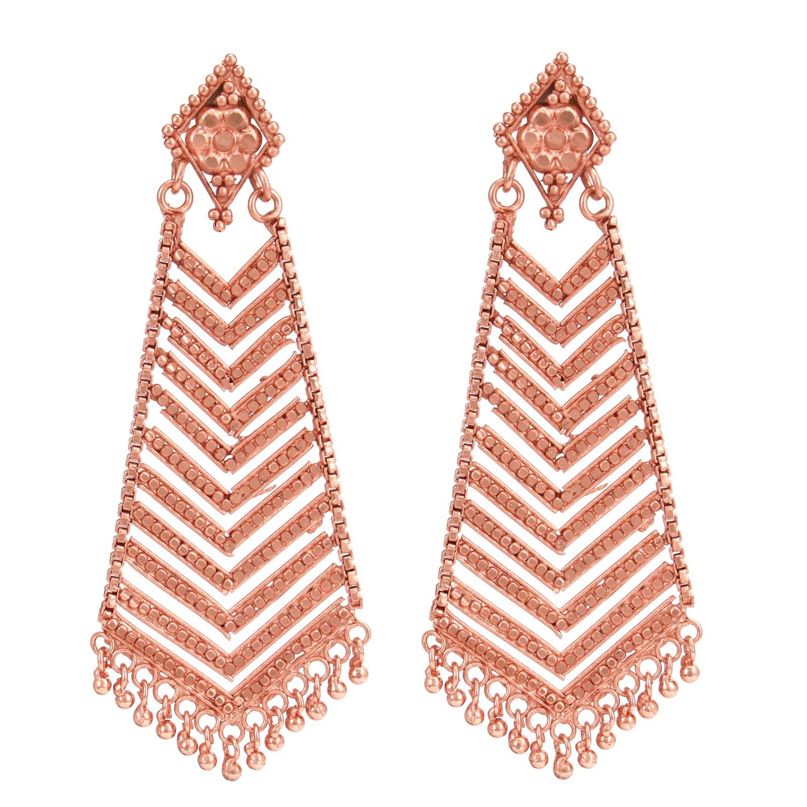 Rose gold plated earring