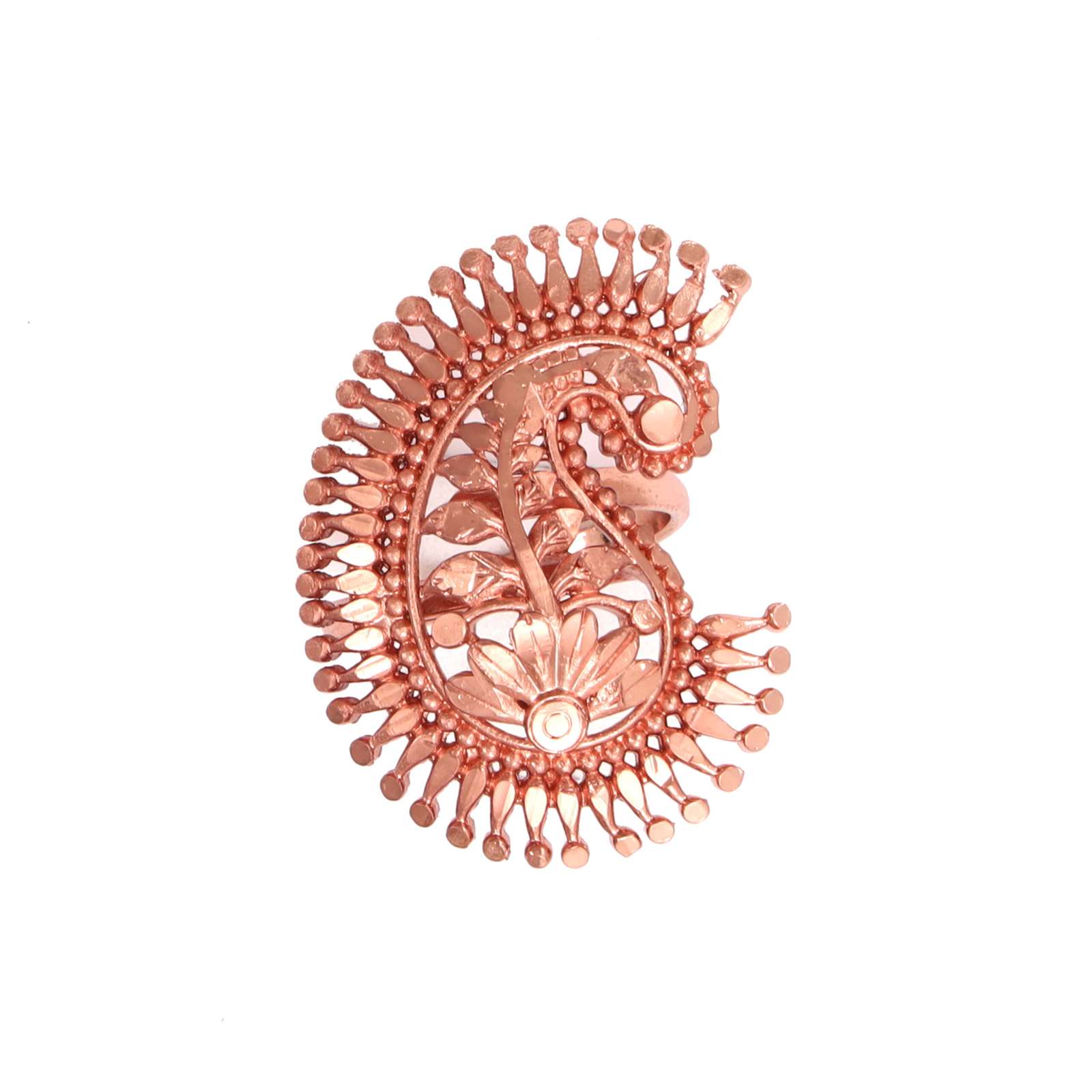 Rose gold plated fingering