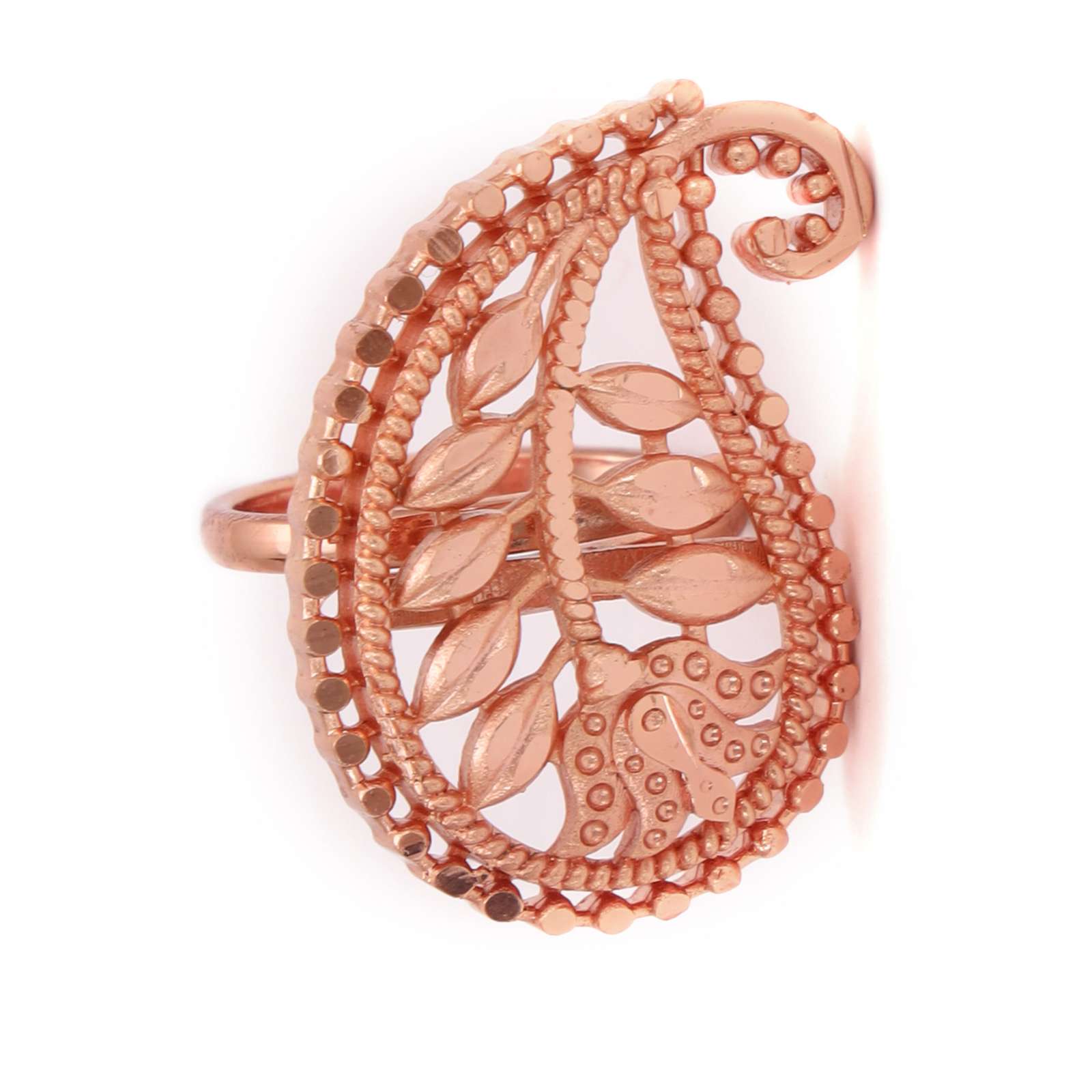 Rose gold plated fingering