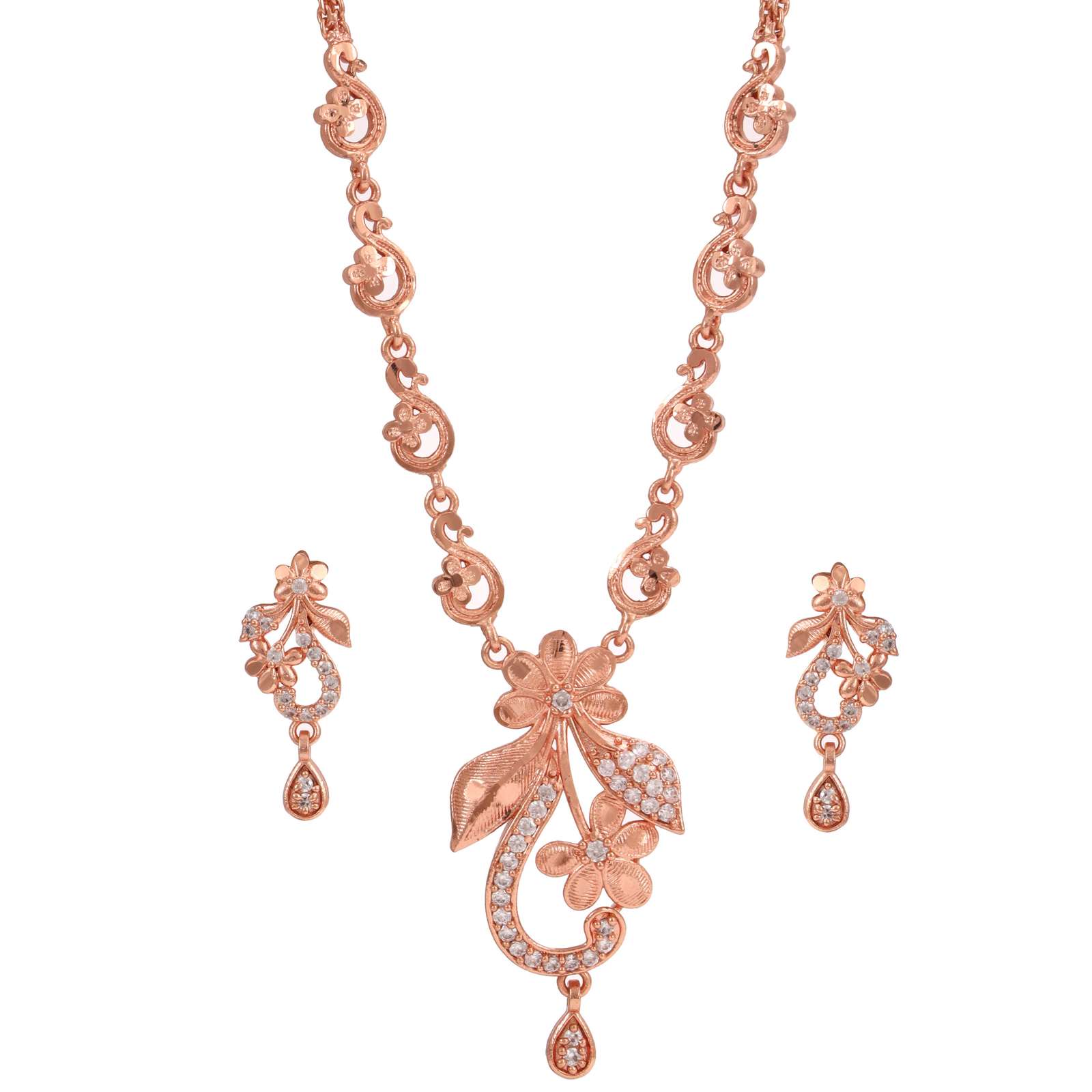 Rose gold plated necklace