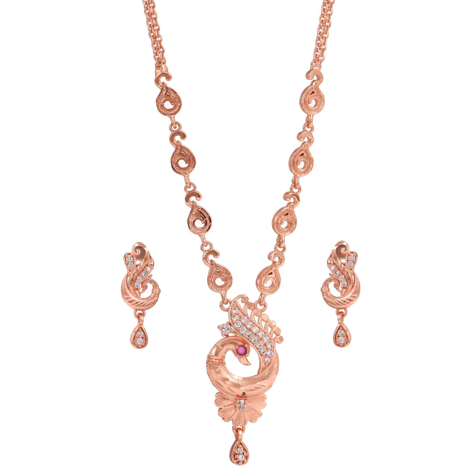 Rose gold plated necklace